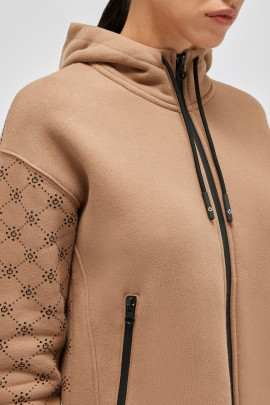 Ridershouse: Cavalleria Toscana Dames Hooded Zip Vest CT Mini Orbit - beige Ridershouse: Cavalleria Toscana Dames Hooded Zip Vest CT Mini Orbit - beige