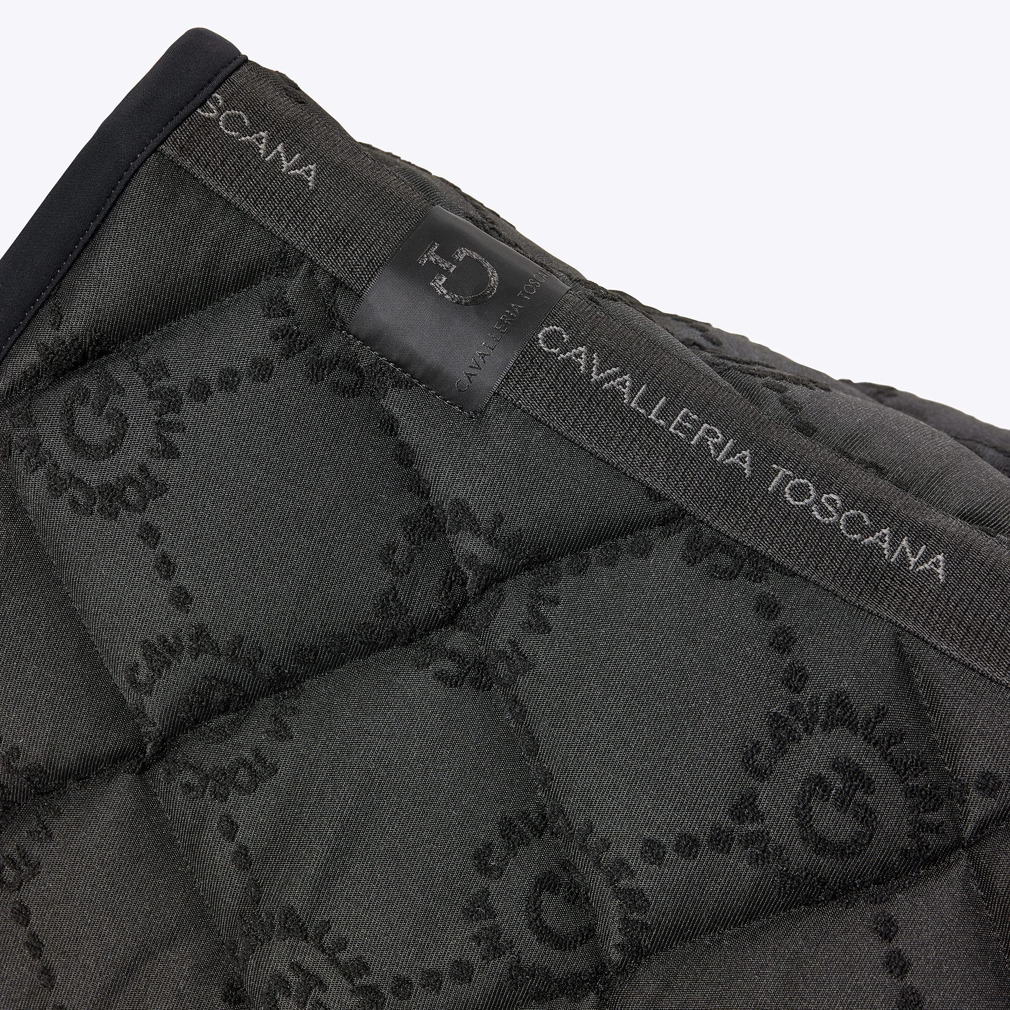 Ridershouse: Cavalleria Toscana CT Mini Orbit Jacquard Jumping Saddle Pad Black Ridershouse: Cavalleria Toscana CT Mini Orbit Jacquard Jumping Saddle Pad Black