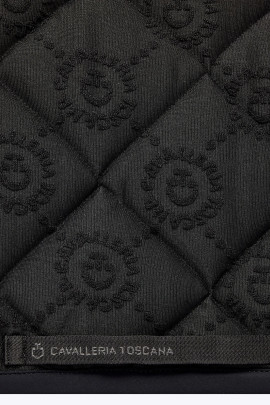 Ridershouse: Cavalleria Toscana CT Mini Orbit Jacquard Jumping Saddle Pad Black Ridershouse: Cavalleria Toscana CT Mini Orbit Jacquard Jumping Saddle Pad Black
