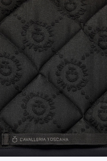 Ridershouse: Cavalleria Toscana CT Mini Orbit Jacquard Jumping Saddle Pad Black Ridershouse: Cavalleria Toscana CT Mini Orbit Jacquard Jumping Saddle Pad Black