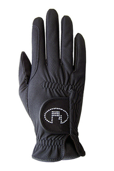 Ridershouse: Roeckl Lisboa Grip met Swarovski Handschoenen - in de kleur Zwart Ridershouse: Roeckl Lisboa Grip met Swarovski Handschoenen - in de kleur Zwart