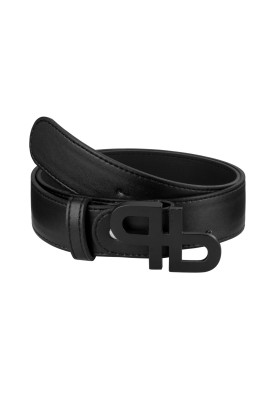 Rdiershouse: Pikeur Unisex Riem Leer in de kleur zwart met zwarte sluiting