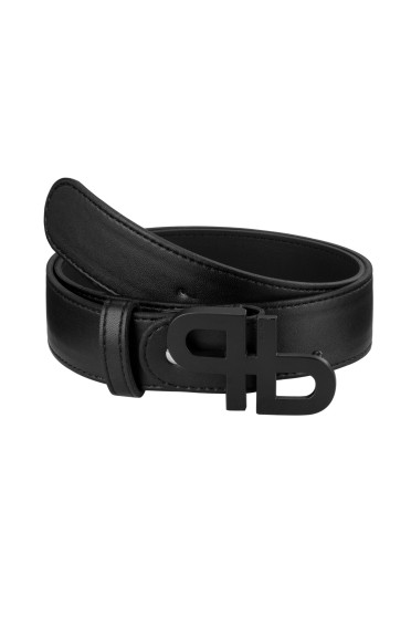 Rdiershouse: Pikeur Unisex Riem Leer in de kleur zwart met zwarte sluiting