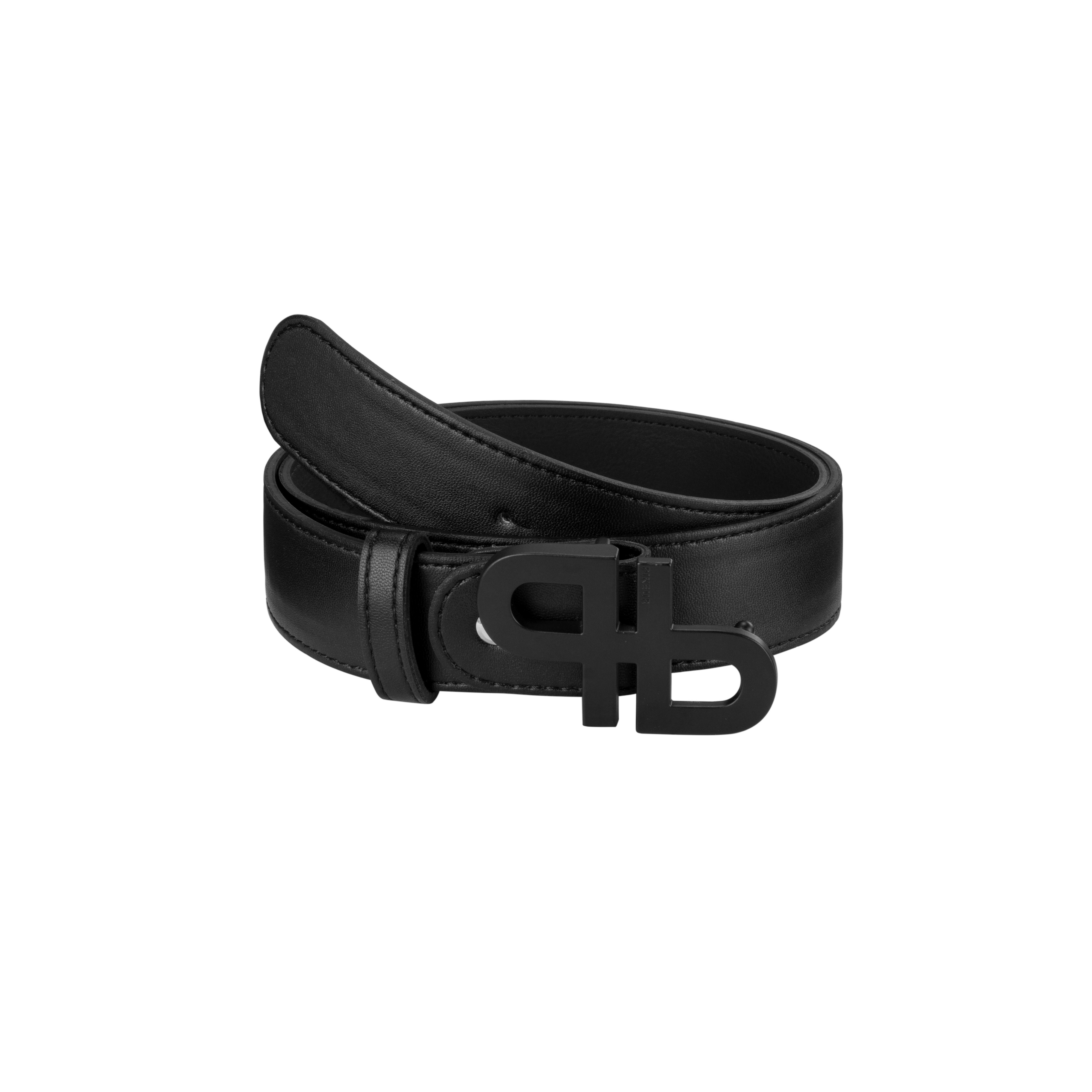 Rdiershouse: Pikeur Unisex Riem Leer in de kleur zwart met zwarte sluiting