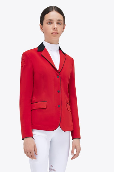 Cavalleria Toscana Meisjes Zip Wedstrijdjasje - Rood - By Ridershouse.com