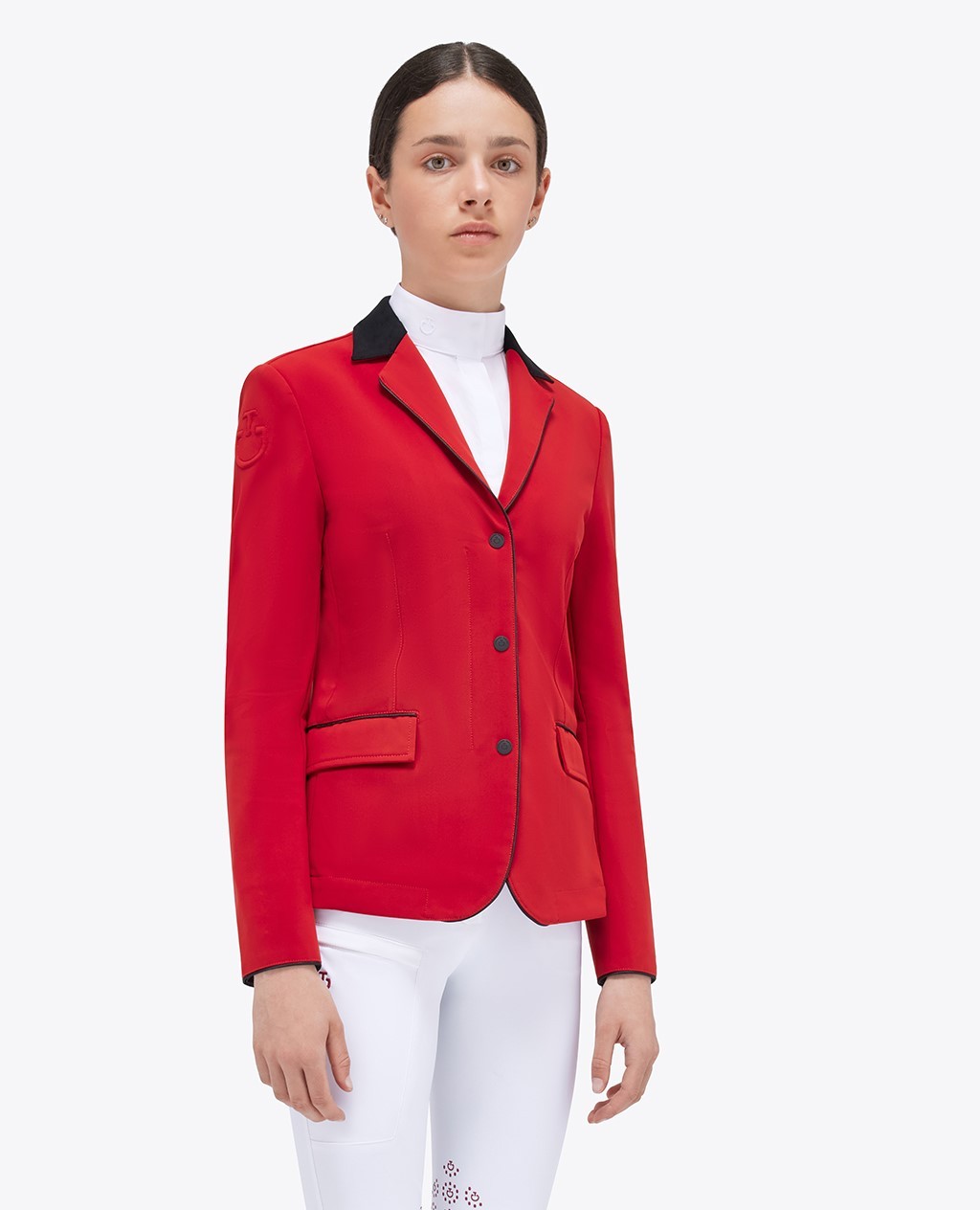 Cavalleria Toscana Meisjes Zip Wedstrijdjasje - Rood - By Ridershouse.com