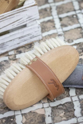 Penelope - Soft Head Brush with Leather Handle - Ridershouse.com