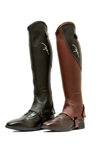 Demi-chaps Adulte Norton – Daim Marron – Taille L – Fermetures éclair
