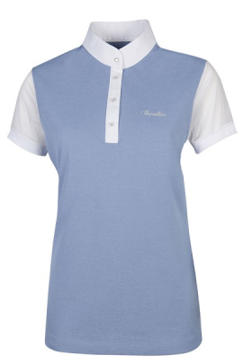 Equiline Junior Meisjes Wedstrijdpolo Greta Melange Sky