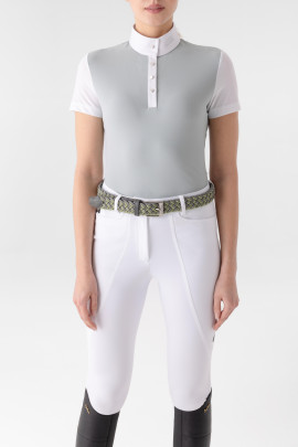 SS024 Equiline Women's Competition Shirt Short Sleeves Mirage Green - Ridershouse