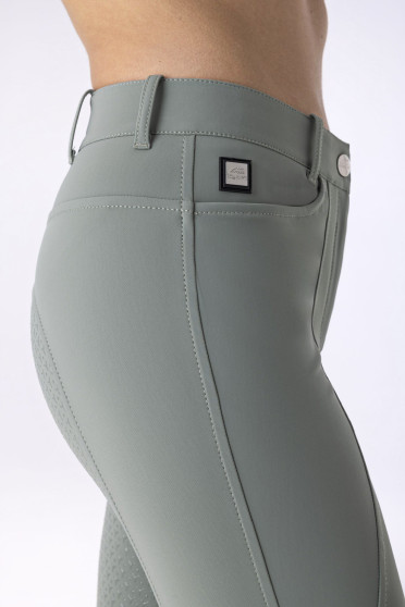 Equiline Women's Riding Breeches Knee Grip Esicefh Green Milieu - Ridershouse
