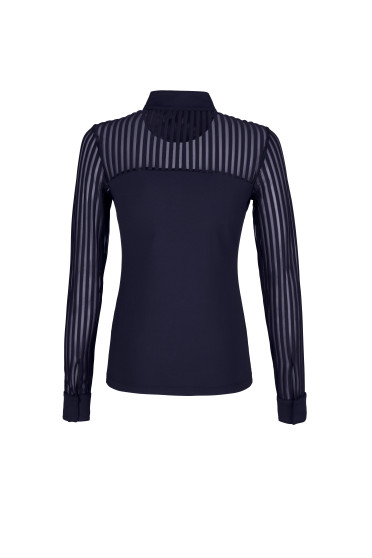 Pikeur Women's Competition Shirt Long Sleeve Mesh - color navy - Ridershouse Pikeur Women's Competition Shirt Long Sleeve Mesh - color navy - Ridershouse
