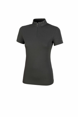 Pikeur Dames Zip Sports Icon Training Shirt - in de kleur grijs - Ridershouse Pikeur Dames Zip Sports Icon Training Shirt - in de kleur grijs - Ridershouse