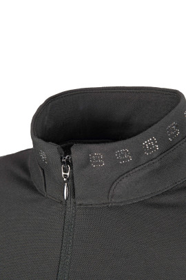 Pikeur Dames Zip Sports Icon Training Shirt - in de kleur grijs - Ridershouse Pikeur Dames Zip Sports Icon Training Shirt - in de kleur grijs - Ridershouse