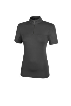 Pikeur Dames Lasercut Zip Training Shirt Sports - in de kleur grijs - Ridershouse