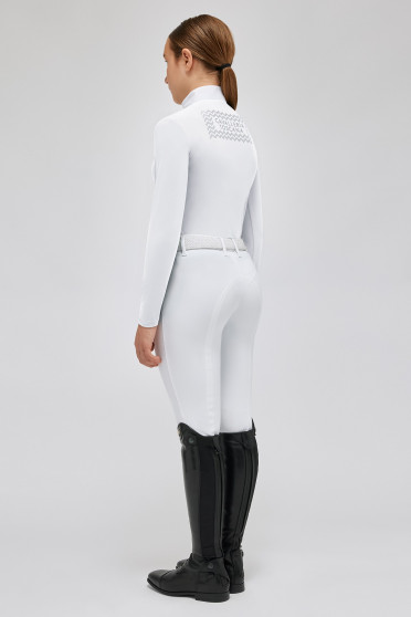 Cavalleria Toscana Meisjes Jersey L/S Wedstrijdshirt Zip Polo - Ridershouse Cavalleria Toscana Meisjes Jersey L/S Wedstrijdshirt Zip Polo - Ridershouse
