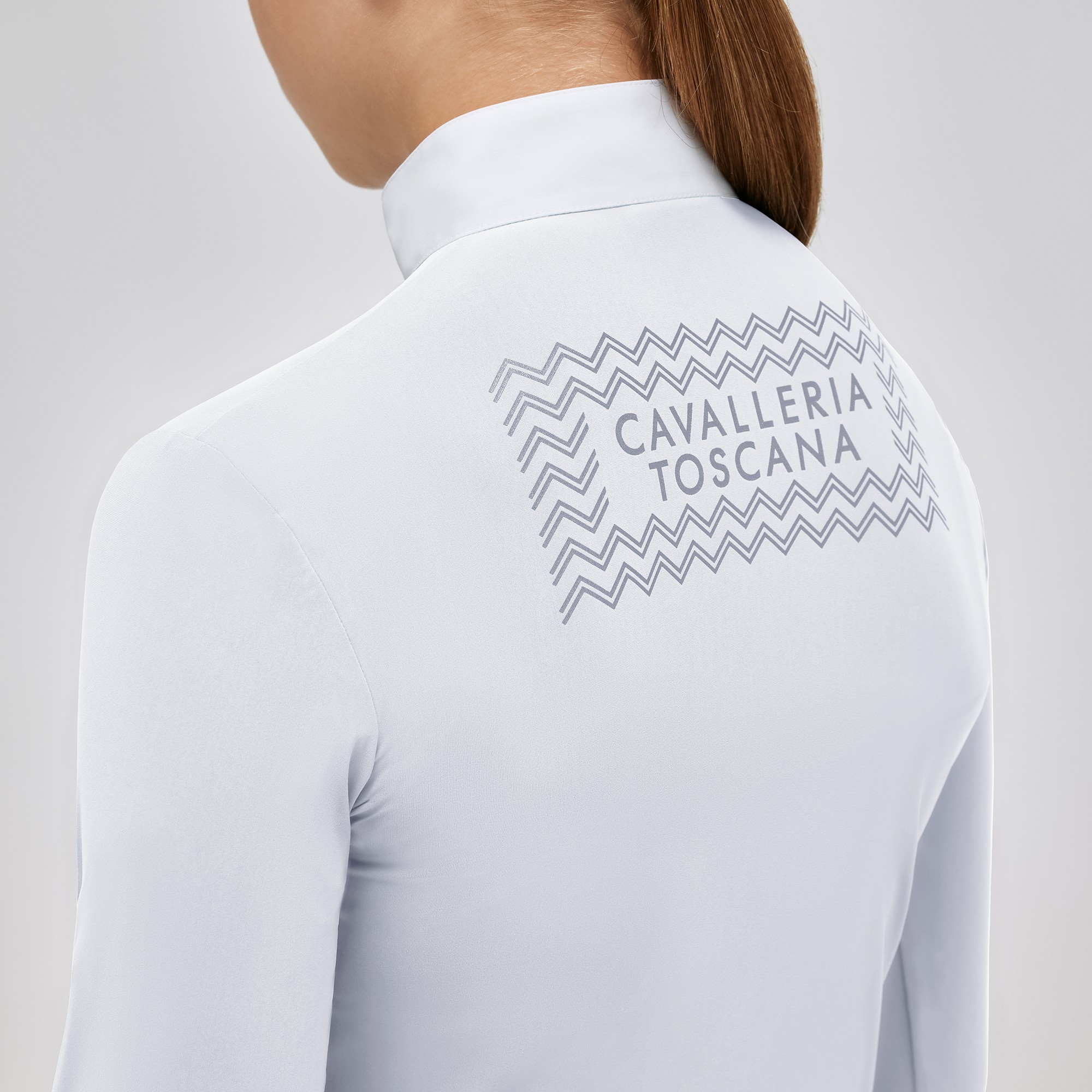 Cavalleria Toscana Girls Jersey L/S Competition Zip Polo - Ridershouse.com