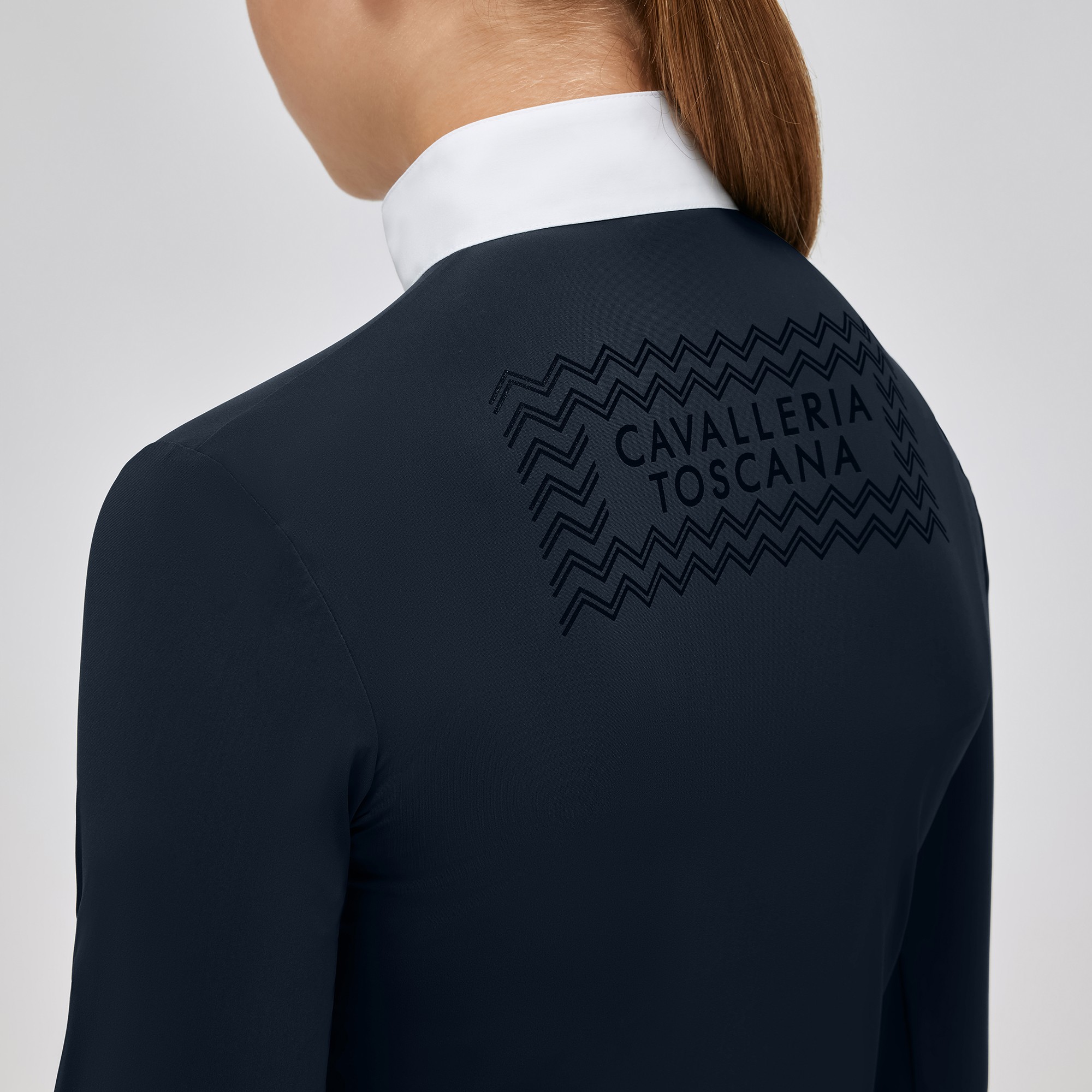 Cavalleria Toscana Girls Jersey L/S Competition Zip Polo - Ridershouse.com