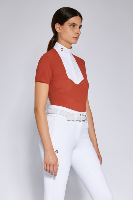 Cavalleria Toscana Dames Wedstrijdshirt S/S Perforated Jersey - Ridershouse
