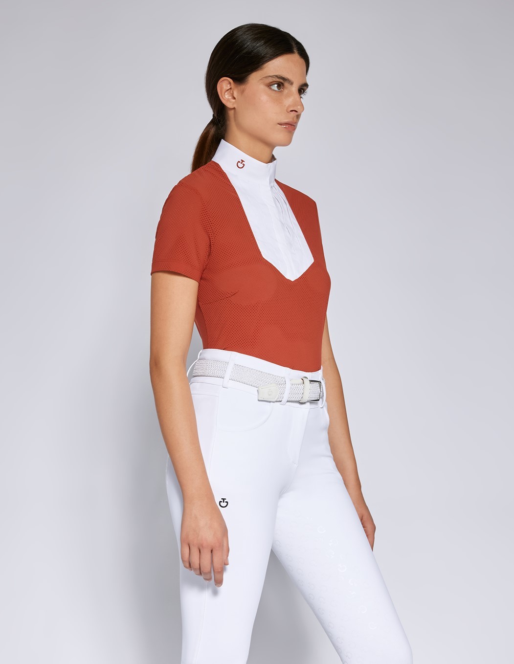 Cavalleria Toscana Dames Wedstrijdshirt S/S Perforated Jersey - Ridershouse