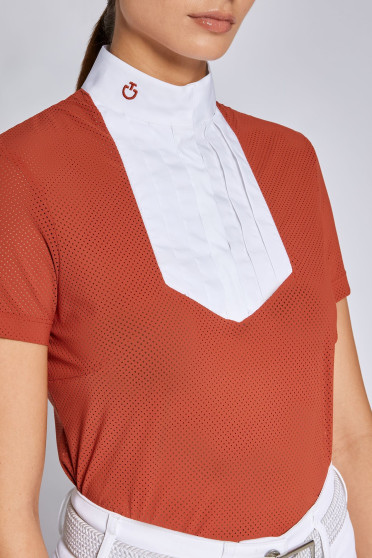 Cavalleria Toscana Dames Wedstrijdshirt S/S Perforated Jersey - Ridershouse
