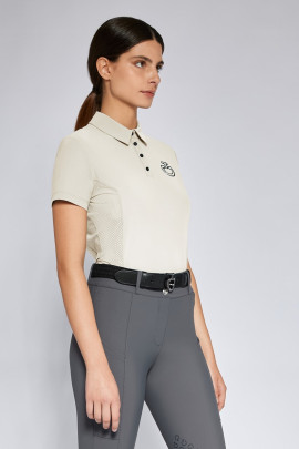 Cavalleria Toscana Dames S/S Jersey Perforated Insert Training Shirt - Ridershouse Cavalleria Toscana Dames S/S Jersey Perforated Insert Training Shirt - Ridershouse