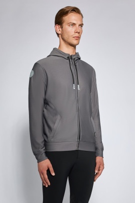 Cavalleria Toscana Heren Diagonal Weave Full Zip Hoodie - Ridershouse.com