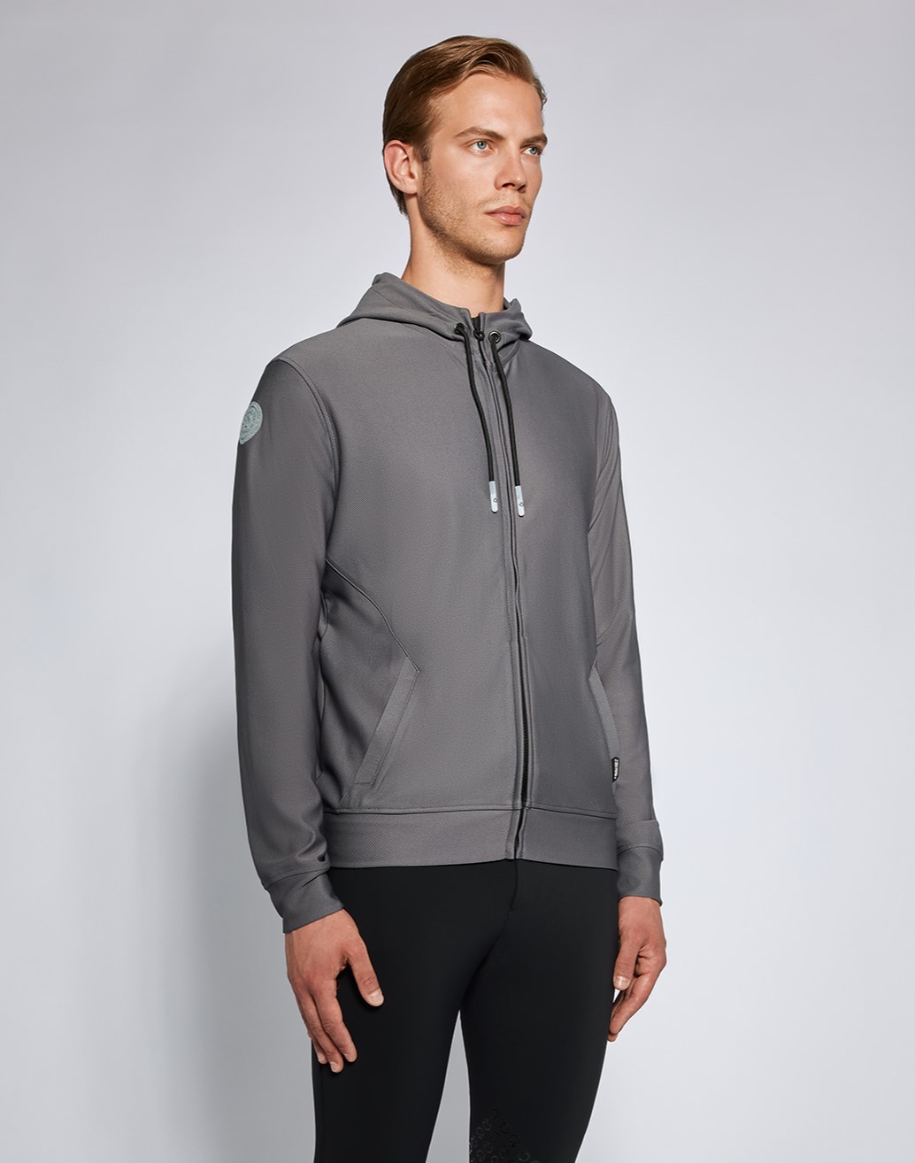 Cavalleria Toscana Heren Diagonal Weave Full Zip Hoodie - Ridershouse.com Cavalleria Toscana Heren Diagonal Weave Full Zip Hoodie - Ridershouse.com