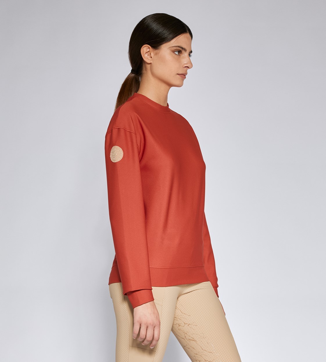 Ridershouse: Cavalleria Toscana Women's Diagonal Weave Crew Neck Sweater Ridershouse: Cavalleria Toscana Women's Diagonal Weave Crew Neck Sweater