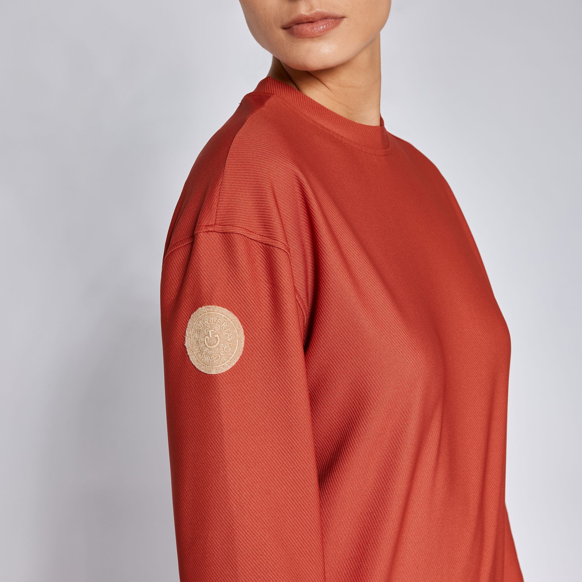 Ridershouse: Cavalleria Toscana Dames Diagonal Weave Crew Neck Sweater Ridershouse: Cavalleria Toscana Dames Diagonal Weave Crew Neck Sweater