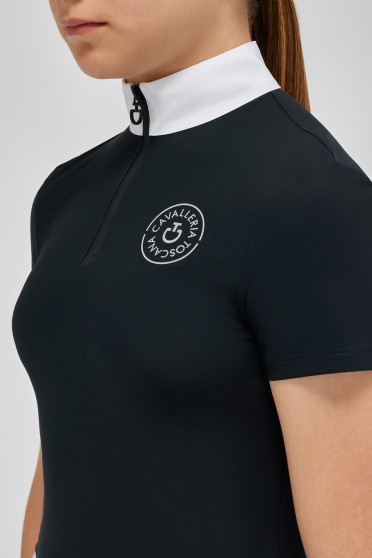 Cavalleria Toscana Meisjes Jersey S/S Wedstrijdshirt Zip Polo - Ridershouse Cavalleria Toscana Meisjes Jersey S/S Wedstrijdshirt Zip Polo - Ridershouse