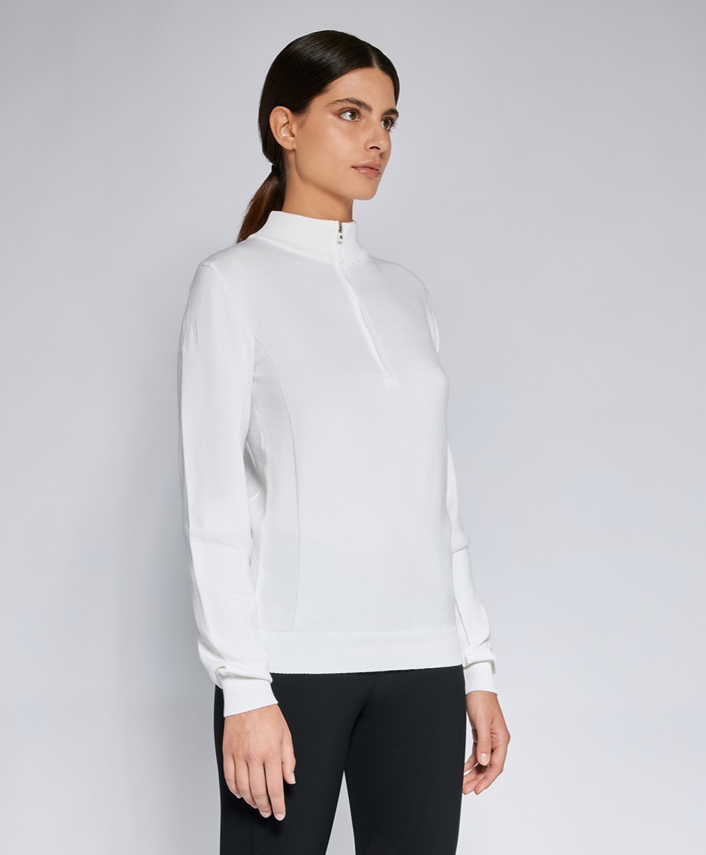 Cavalleria Toscana Women's Revo Sport Knit Half Zip Sweater - Ridershouse Cavalleria Toscana Women's Revo Sport Knit Half Zip Sweater - Ridershouse