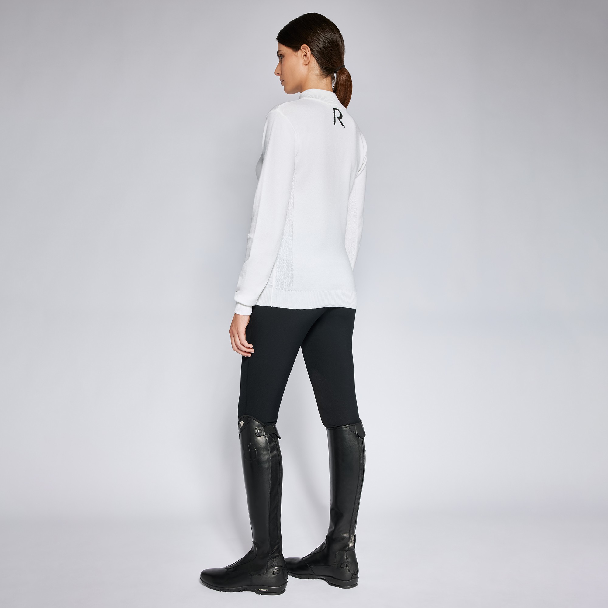 Cavalleria Toscana Women's Revo Sport Knit Half Zip Sweater - Ridershouse Cavalleria Toscana Women's Revo Sport Knit Half Zip Sweater - Ridershouse