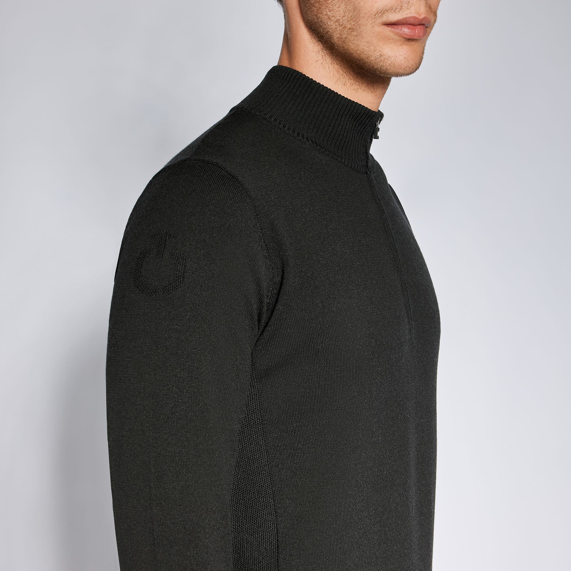Cavalleria Toscana Half Zip Coltrui Cotton Sweater Blauw - Ridershouse.com Cavalleria Toscana Half Zip Coltrui Cotton Sweater Blauw - Ridershouse.com