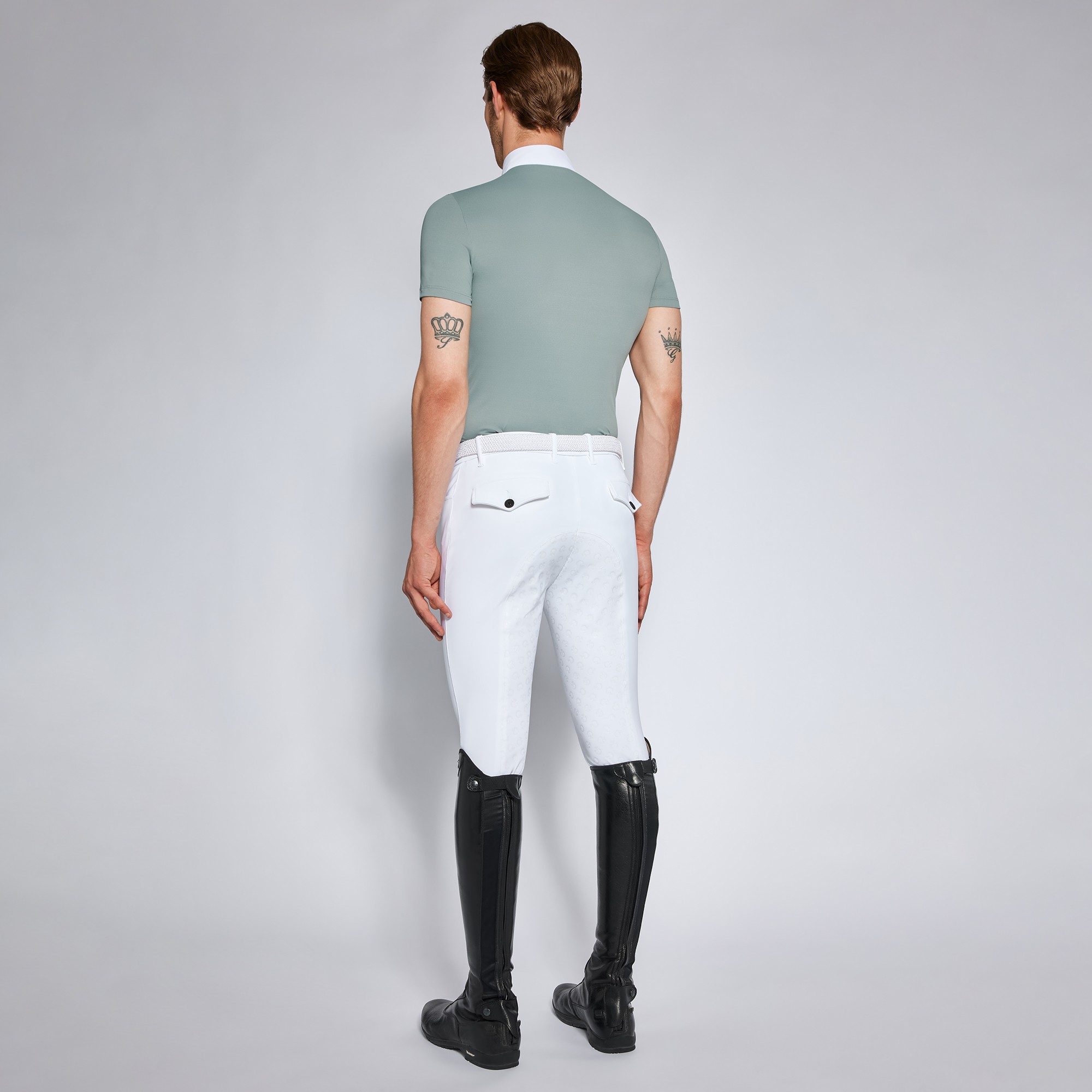 Cavalleria Toscana Heren Tech Piquet S/S Button Wedstrijdshirt - Ridershouse Cavalleria Toscana Heren Tech Piquet S/S Button Wedstrijdshirt - Ridershouse