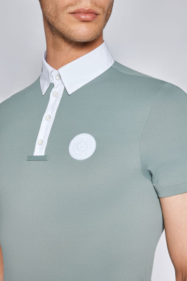 Cavalleria Toscana Heren Tech Piquet S/S Button Wedstrijdshirt - Ridershouse Cavalleria Toscana Heren Tech Piquet S/S Button Wedstrijdshirt - Ridershouse