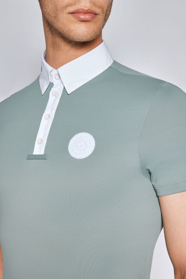 Cavalleria Toscana Heren Tech Piquet S/S Button Wedstrijdshirt - Ridershouse Cavalleria Toscana Heren Tech Piquet S/S Button Wedstrijdshirt - Ridershouse