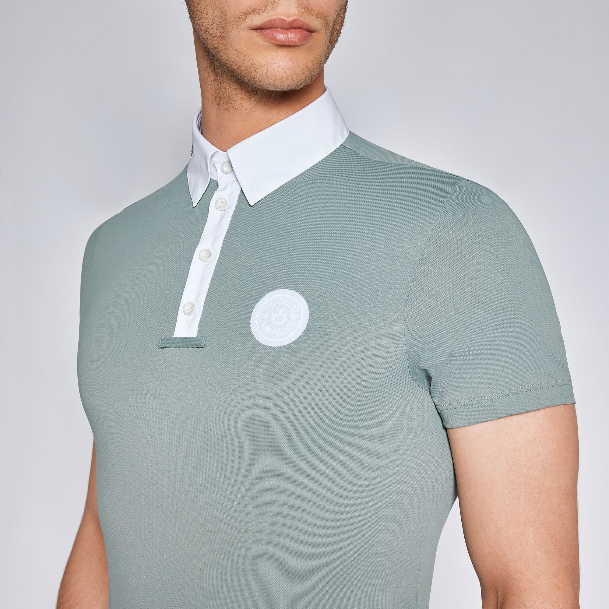 Cavalleria Toscana Heren Tech Piquet S/S Button Wedstrijdshirt - Ridershouse Cavalleria Toscana Heren Tech Piquet S/S Button Wedstrijdshirt - Ridershouse