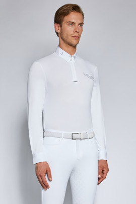 Cavalleria Toscana Men's Tech Piquet L/S Zip Competition Polo - Ridershouse