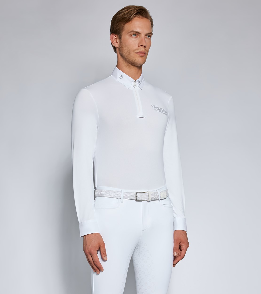 Cavalleria Toscana Heren Tech Piquet L/S Zip Wedstrijdshirt - Ridershouse Cavalleria Toscana Heren Tech Piquet L/S Zip Wedstrijdshirt - Ridershouse