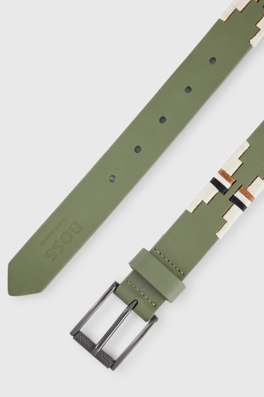 Ridershouse: BOSS EQUESTRIAN Polo Riem Signature | Olijf kleur