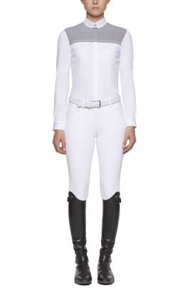 Cavalleria Toscana CT Collar Perforated Insert L/S Competition Shirt