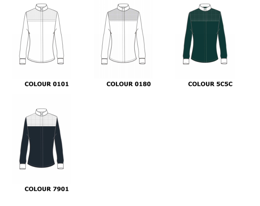 Cavalleria Toscana CT Collar Perforated Insert L/S Competition Shirt Cavalleria Toscana CT Collar Perforated Insert L/S Competition Shirt