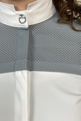 Cavalleria Toscana CT Collar Perforated Insert L/S Competition Shirt Cavalleria Toscana CT Collar Perforated Insert L/S Competition Shirt