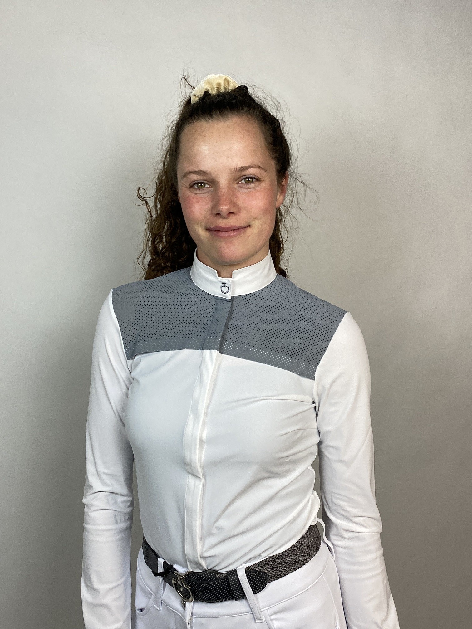 Cavalleria Toscana CT Collar Perforated Insert L/S Competition Shirt Cavalleria Toscana CT Collar Perforated Insert L/S Competition Shirt