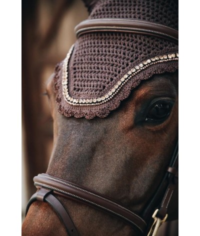 Kentucky Horsewear Fly Veil Wellington Stone and Pearl