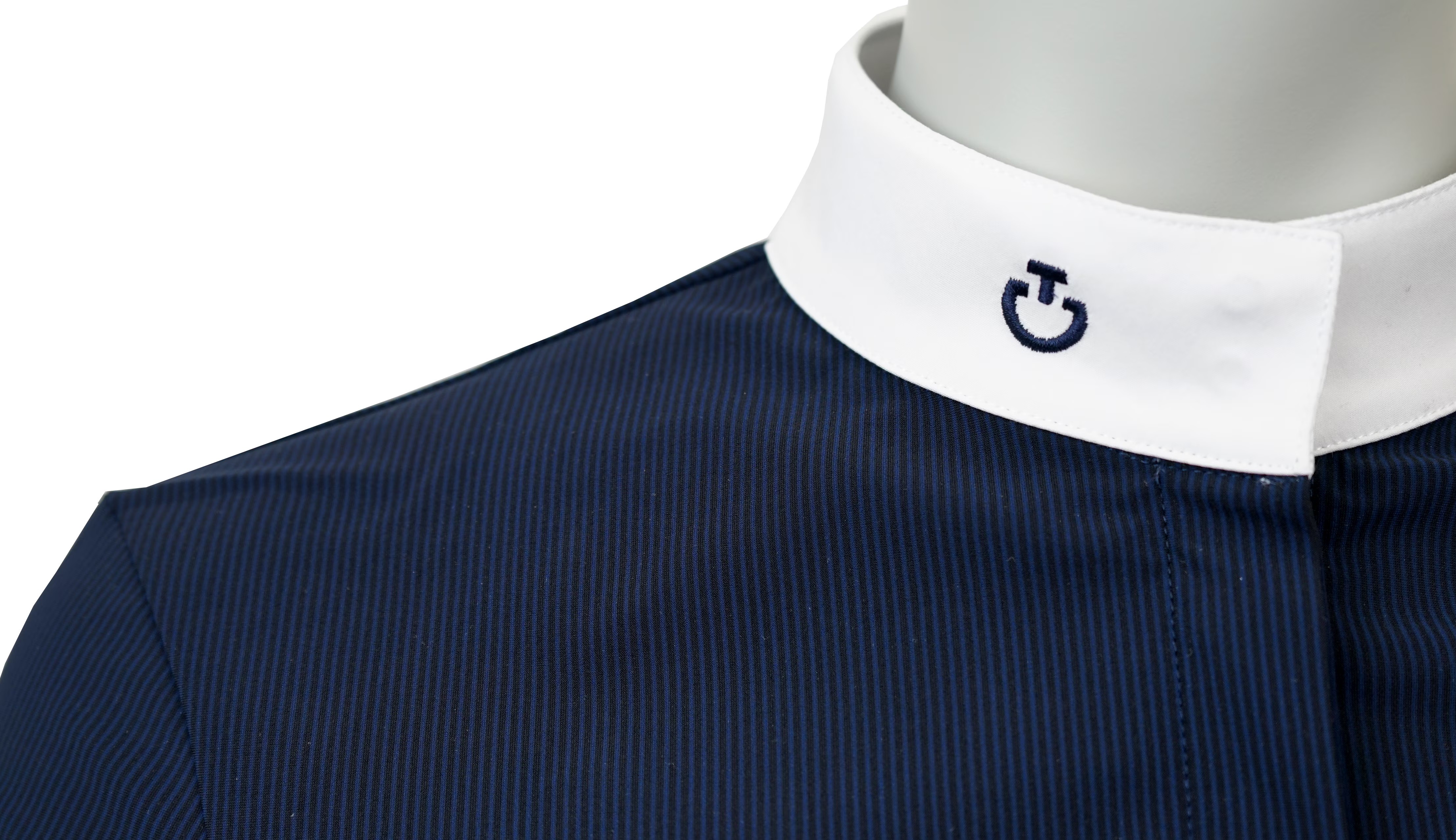 Cavalleria Toscana geribd wedstijdshirt met tekst op de kraag Cavalleria Toscana geribd wedstijdshirt met tekst op de kraag