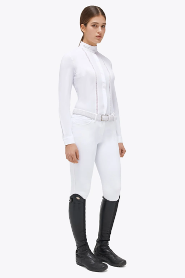 Ridershouse: Cavalleria Toscana L/S Competition Shirt Mini Orbit Flock bruin Ridershouse: Cavalleria Toscana L/S Competition Shirt Mini Orbit Flock bruin