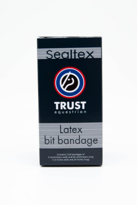 Ridershouse: Trust Sealtex Latex Self Sealing Bit Bandage - geeft een zachter gevoel in de paardenmond Ridershouse: Trust Sealtex Latex Self Sealing Bit Bandage - geeft een zachter gevoel in de paardenmond
