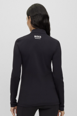 Ridershouse: BOSS EQUESTRIAN Dames Trainingsshirt Liva Signature Stripe Beige Ridershouse: BOSS EQUESTRIAN Dames Trainingsshirt Liva Signature Stripe Beige